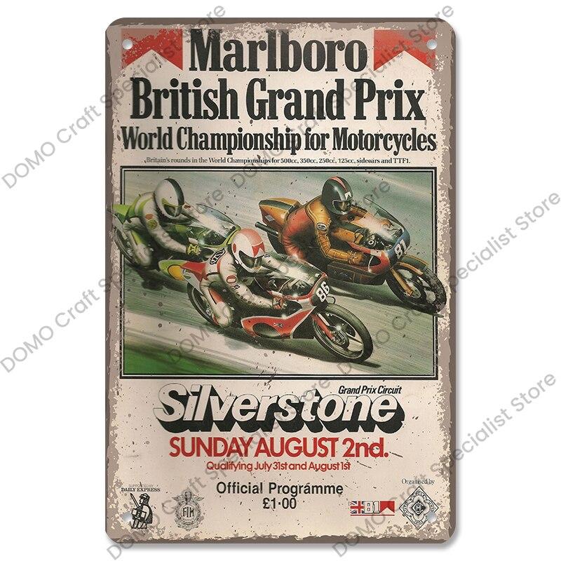 Vintage Motocross Poster Metal Tin Signs  Motorcycle Grand Prix Metal Plaque Retro Wall Decor for Garage Moto Club Man Cave