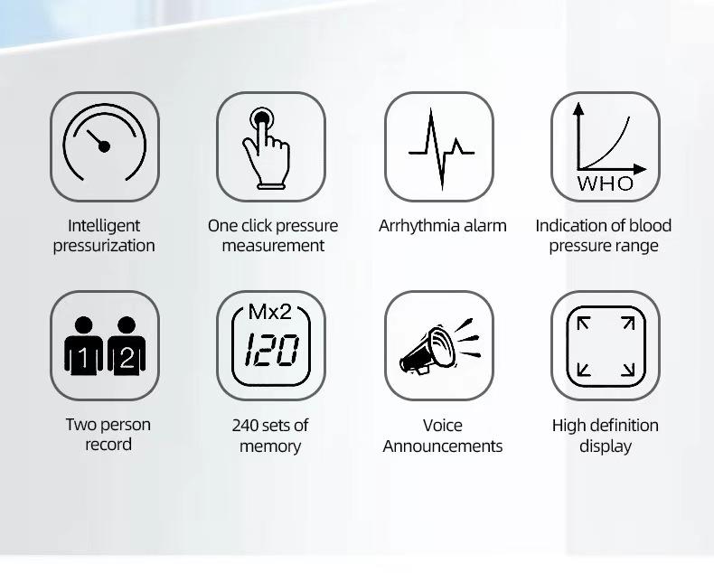 Global Touchscreen Blood Pressure Monitor - Fully Automatic and Intelligent