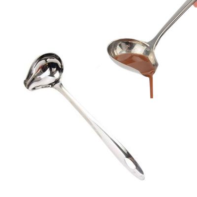 Long Handle Cooking Tools Tableware Scoop Kitchen Ladle Duck Mouth Shaped Spoon Stainless Steel