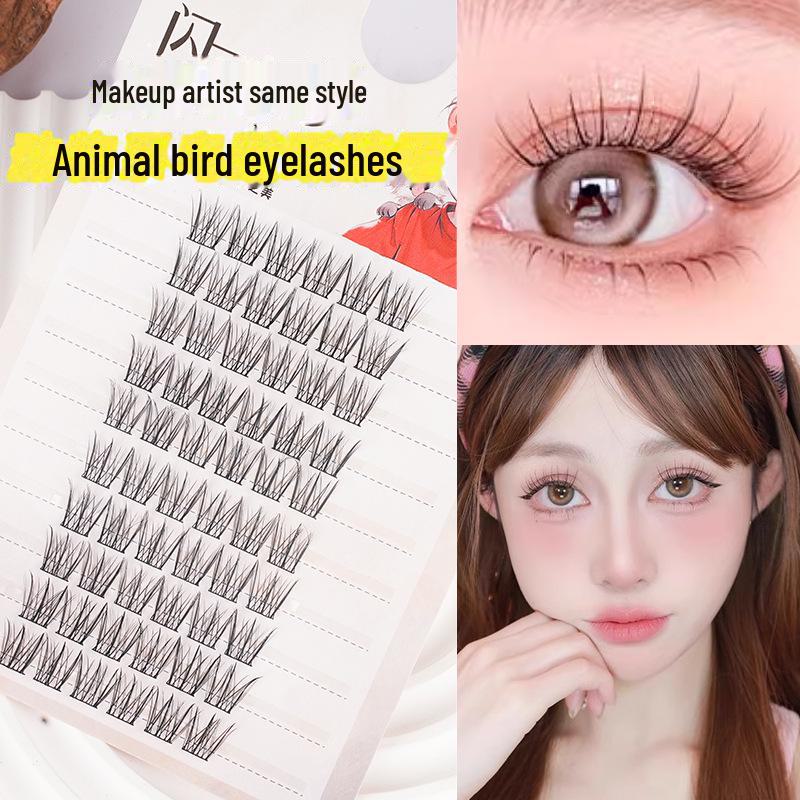 Naughty Elf Comic Sense False Eyelashes: 10 Rows of Segmented, Thin Stem, Large Capacity for a Purely Desired Look