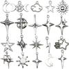 Cross and Star Hollow Alloy Jewelry Charms for Necklaces, Earrings, and Bracelets