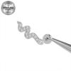 Euro Cross 316L Medical-Grade Stainless Steel Piercing Jewelry - Internal Thread Ear & Lip Stud