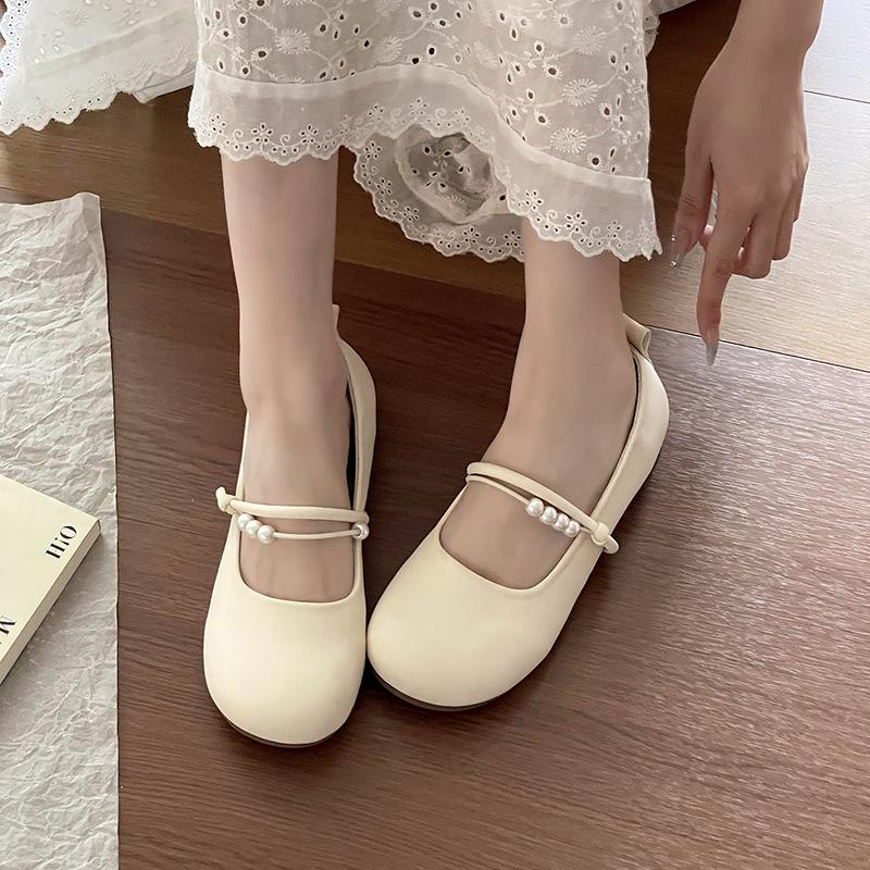 Fashion with skirt temperament single shoes women's summer models new models not tired feet small leather shoes