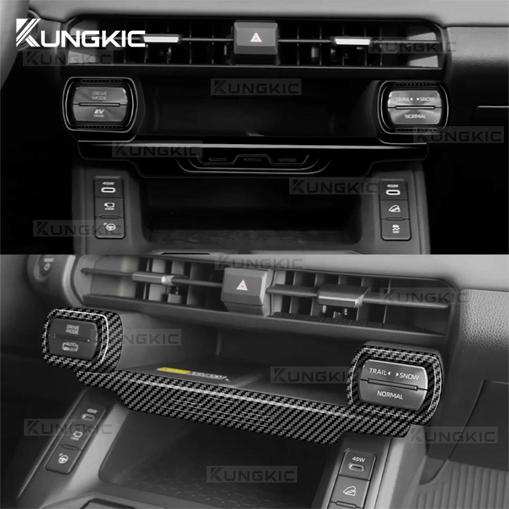 ABS Center Console Wireless Charger Button Frame B Style Decorative Trim Sticker for Toyota RAV4 2026-2027 LHD RHD Accessories