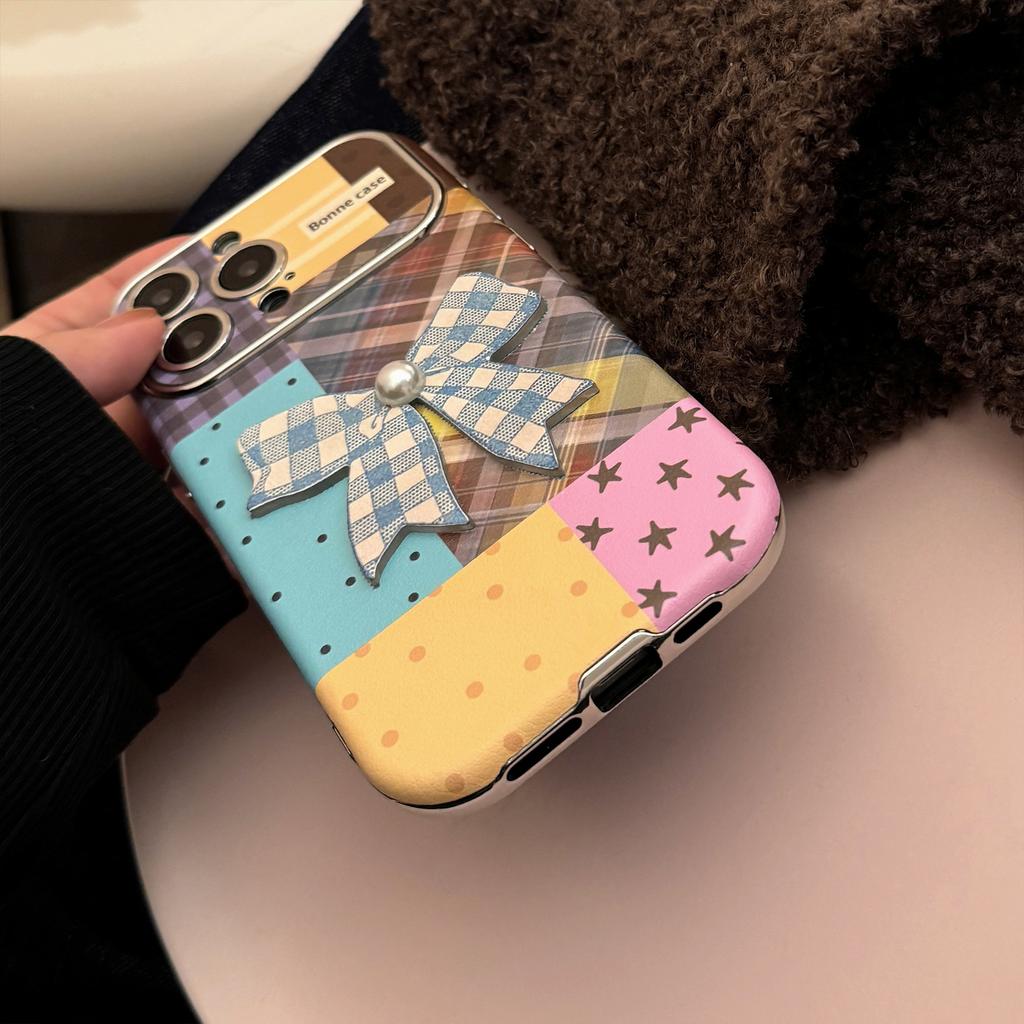 iPhone 16 15 14 promax case compatible and fits iPhone 13 12 11 promax Butterfly Plaid