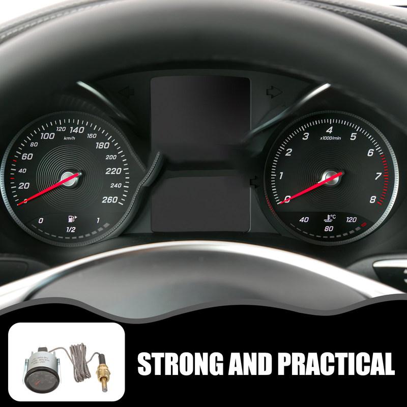 1Set Mechanical Water Temperature Gauge Dual Scale Sensor 2Inch 52Mm Car Accessory Water Temp Gauge for Vehicle Engine