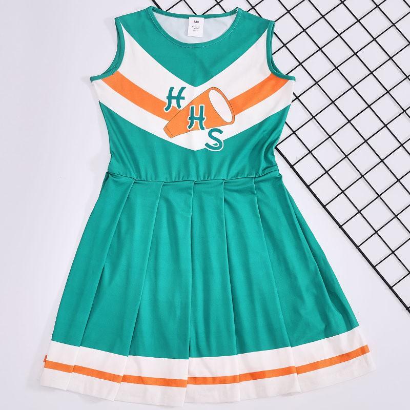 Cheerleading Uniform Set Girls Student Sports Meet Performance Stage Dance Outfit Green