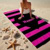 Custom Name Ultra-Soft Beach Towel with Love Theme,Ideal for Pool - Camping, Diving - Perfect Travel Essential, Vibrant Beach Towel.