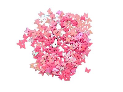 Kunya® Resin Nail Art Tool,Slime for Nail Decoration Flakes for DIY Hologram & Glitter Sequins100 / 120 Units In Per Packets (Pink Butterfly)
