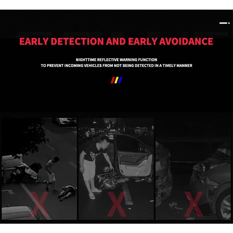 4 ks/sada Reflexní bezpečnostní nálepky na auto Pro Ford Focus 2 3 4 Mondeo Kuga Fiesta MK7 Escort Explorer Edge 2 4 MK2 MK4