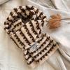 Blended pumpkin-colored knitted wool scarf for women's autumn and winter Korean atmosphere, warm and cold-proof neck scarf