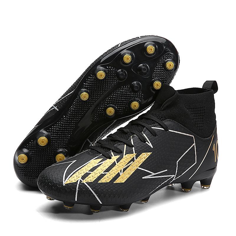 New Football Shoes Men's Broken Nails Lace-up TF Training Shoes Long Nails Sneakers Adult Wear-resistant Football Sneakers
