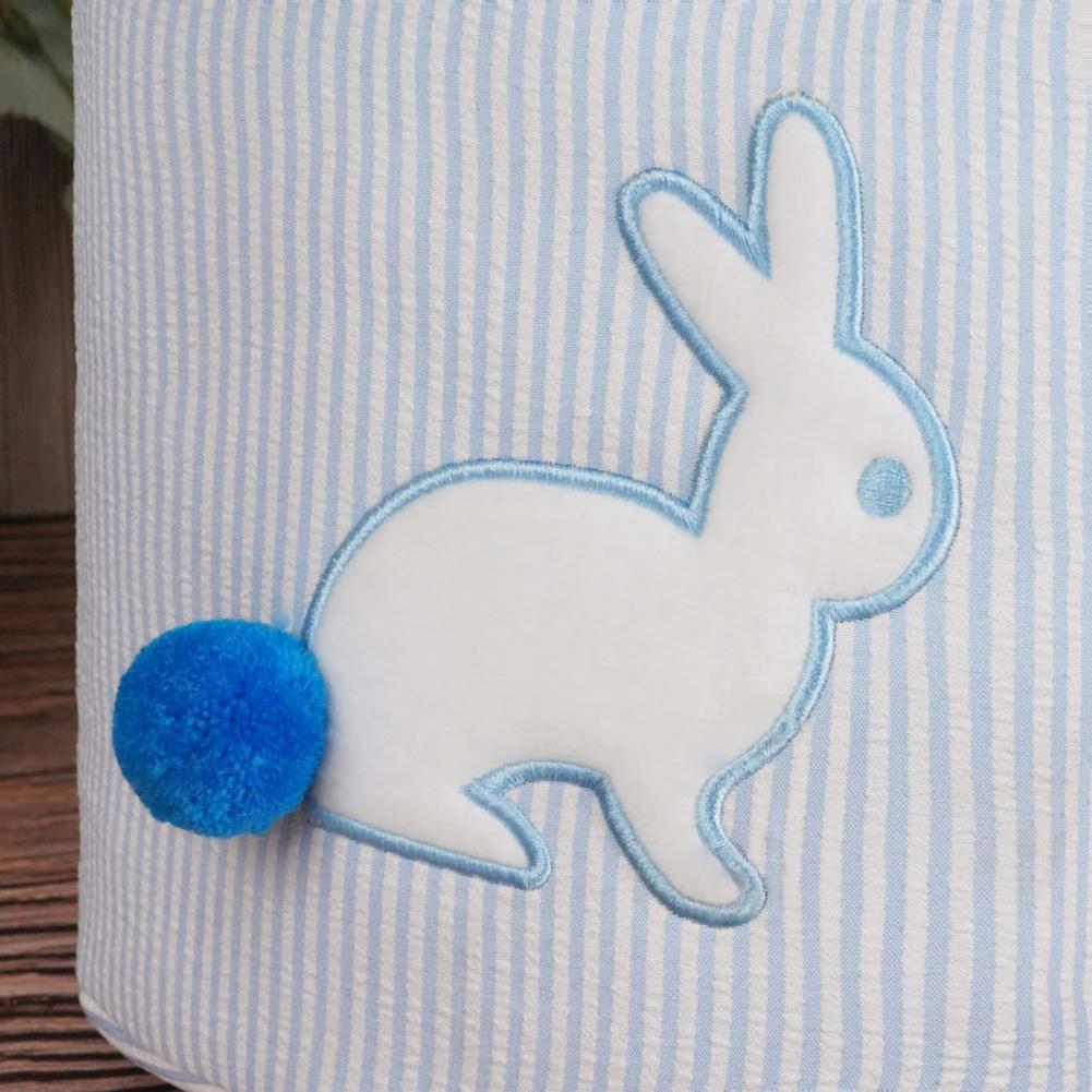 Easter Storage Bag Cute Bunny Bucket With Long Ears And Tail Handheld Soft Fabric Candy Holder For Holiday Parties Picnics Decor