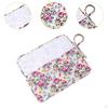 Pencil Pouch Stationery Rose Pattern Roll Up Multifunction Marker Pen Case Bag for Women