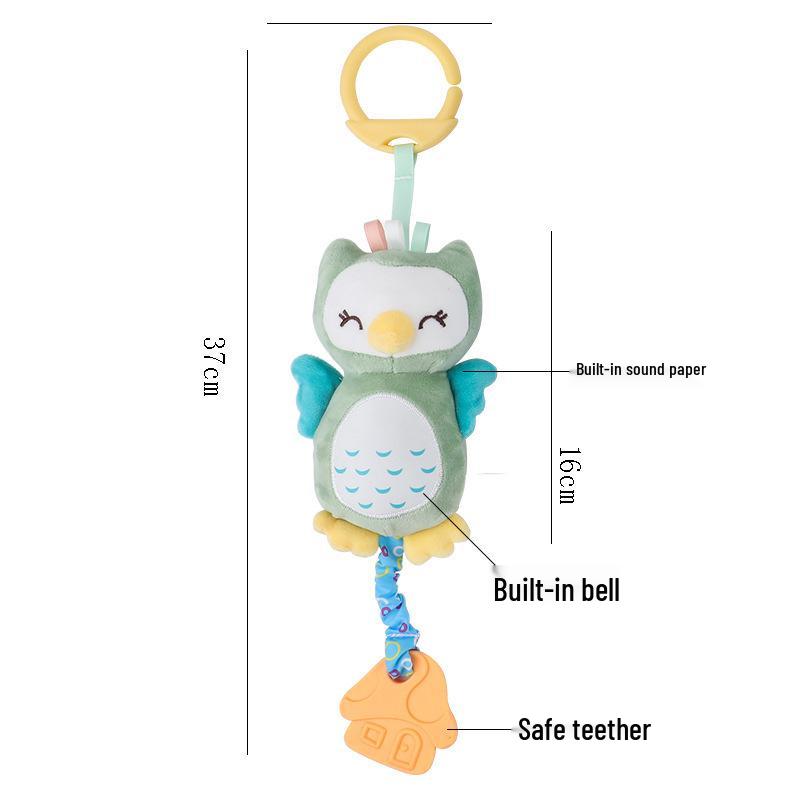 Baby Plush Animal Rattle Chime: Hanging Toy for 0-3 Years