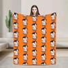 Spicy Chicken Noodles  Blanket  Picnic Flannel Throw Blanket For Outdoor Soft Warm Design Quality Bedspread Gift Idea