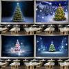 Psychedelic Christmas Tree Tapestry Forest Gorgeous Landscape Art Wall Hanging Bedroom Dormitory Wall Aesthetics