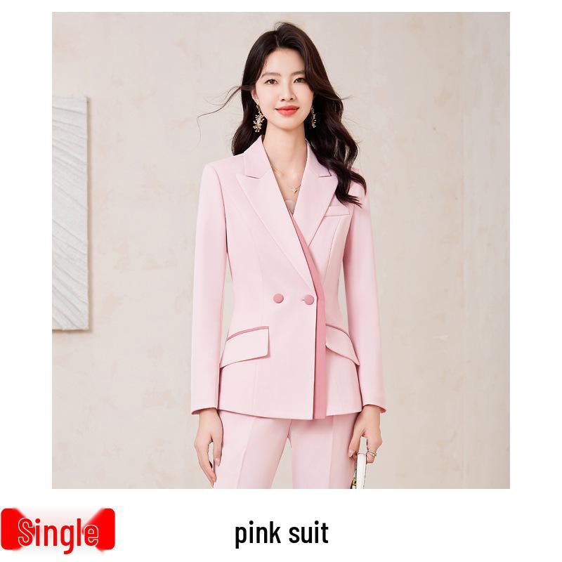 Women's White Autumn Fashion Formal Suit Set