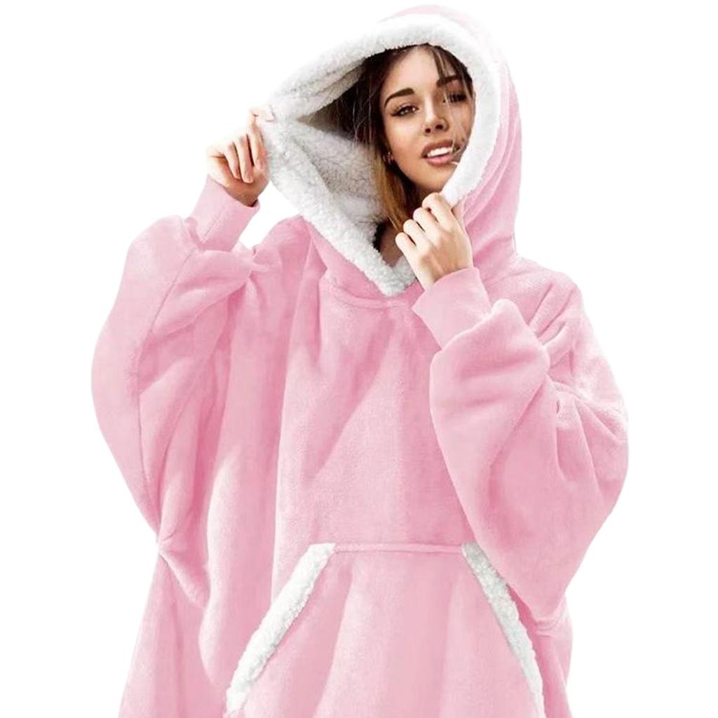 Wearable Blanket Hoodie Oversized Flannel Sherpa Fleece Hooded Soft Cozy Warm Blanket Women Men Blanket Sweatshirt Gifts