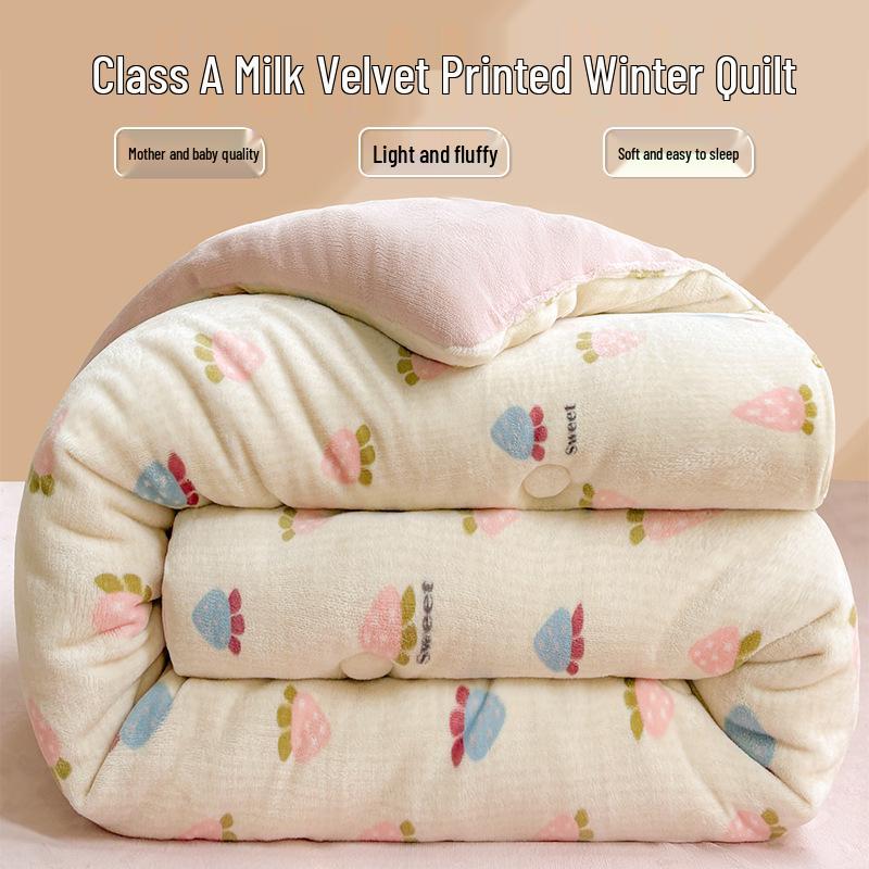 Thickened Velvet Quilt: Warm Coral Fleece for Winter, Spring, and Autumn