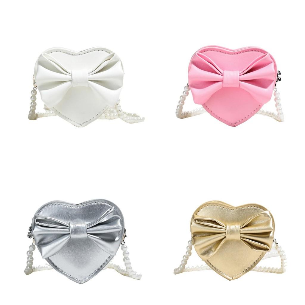 Pu Mini Heart Shaped Shoulder Bag With Zipper Closure For Daily Use
