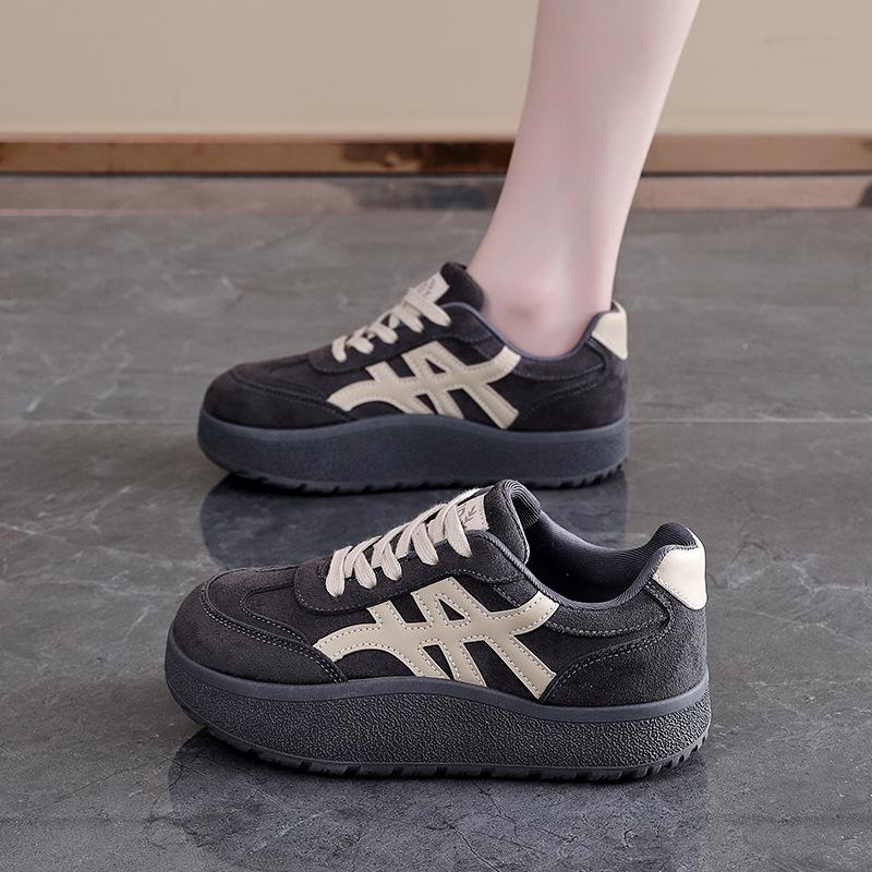 Spring new thick-soled German training board shoes women's ins niche versatile student casual sports shoes YT