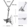 Viking Celtic Skull Tomahawk Stainless Steel Men's Necklace  