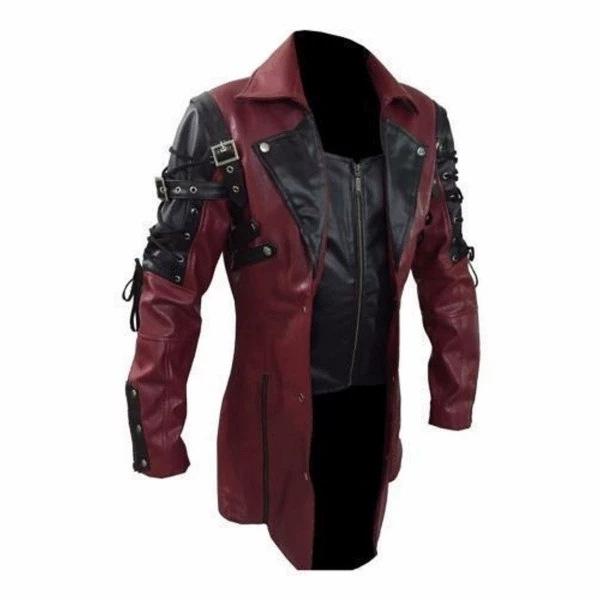 High quality, European and American men's locomotive plus size medieval leather jacket men