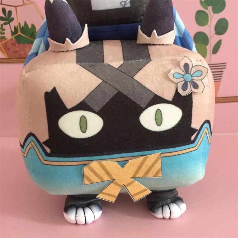 Genshin Impact Kirara Γάτα Express Κουτί Βελούδινα Παιχνίδια 30cm Κινούμενα Σχέδια Inazuma Αξεσουάρ Cosplay Υπέροχο Μαξιλάρι Γεμιστό Δώρο Γενεθλίων για Παιδιά