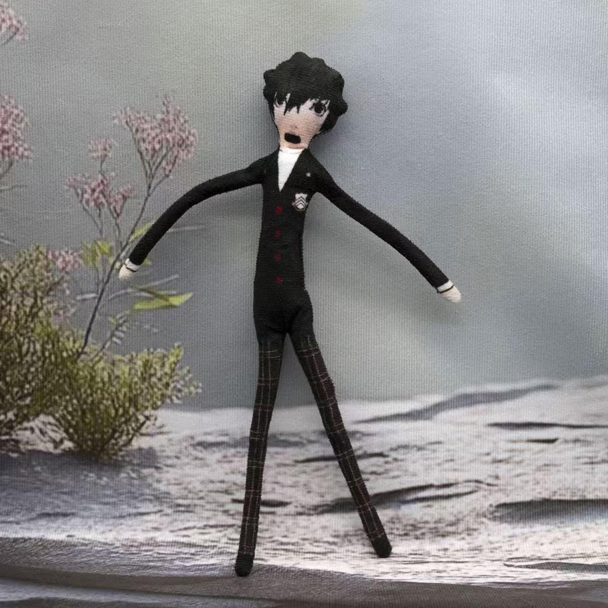 Persona 5 Royal Joker Kasumi Yoshizawa Anime Cosplay Knuffelpop Handgemaakt Abstract Gewricht Draaibaar Pluche Speelgoed Cadeau 28cm gray