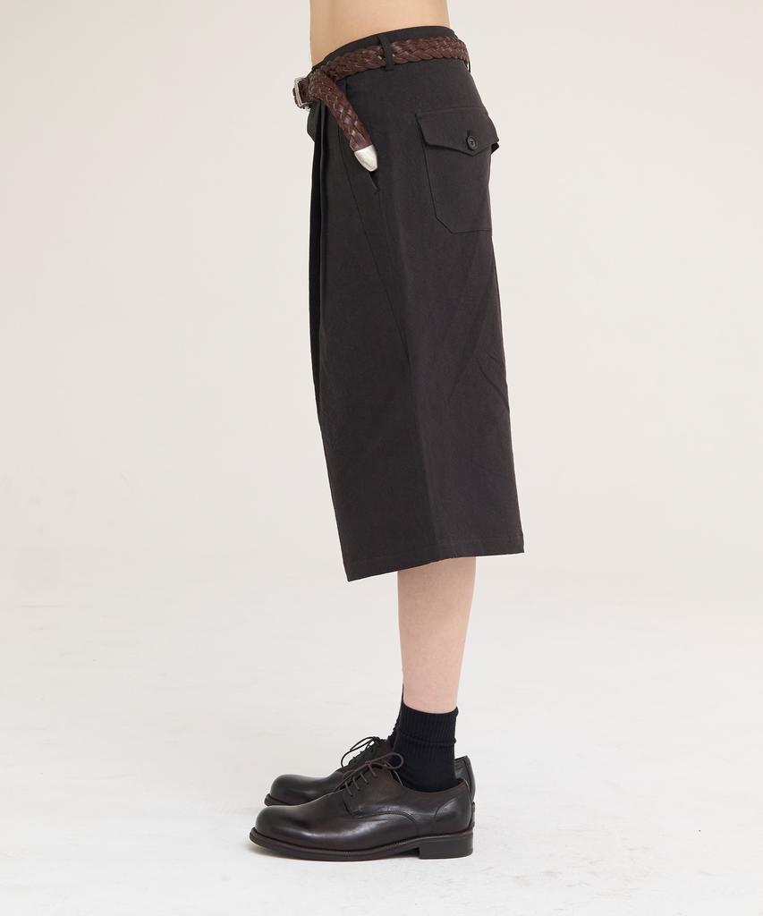 Akesi Harrison Bermuda Cotton Pants_Washed Black