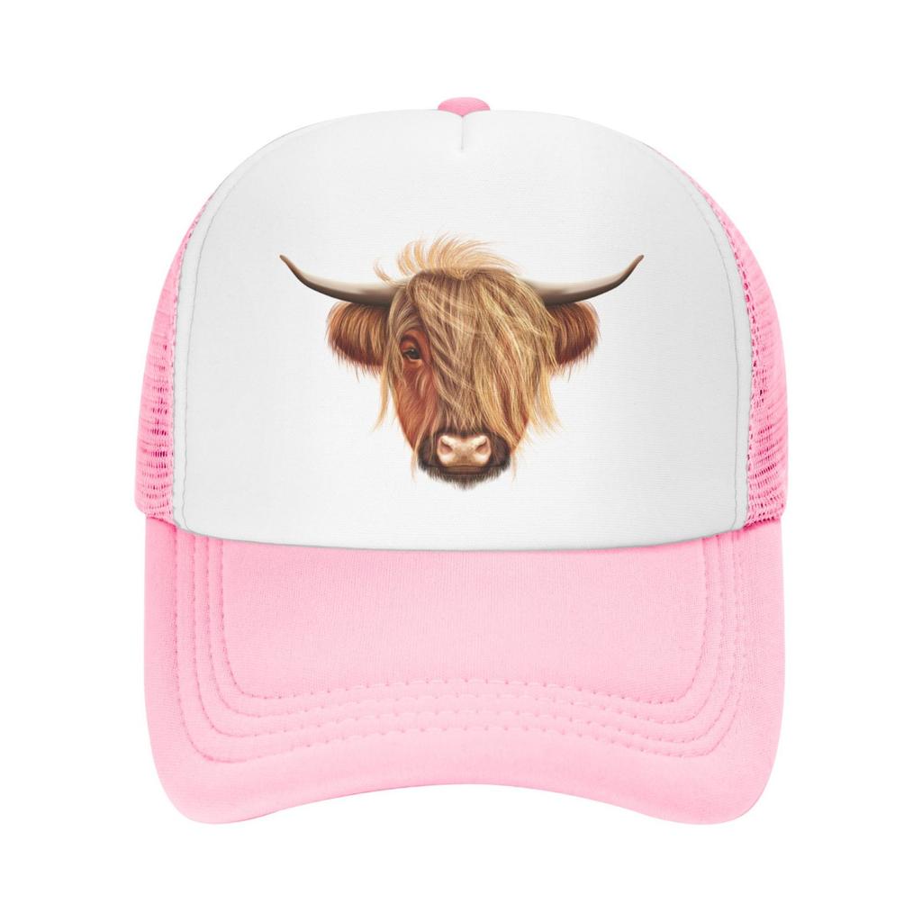 Scottish Hairy Highland Cow Hats for Unisex Women Vintage Baseball Cap Beach Dad Sun Hat Black Denim Cotton Caps