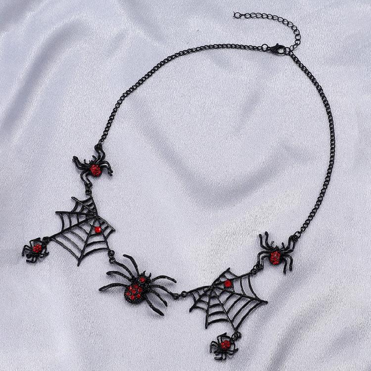 Spider Web Necklace Spider Pendant Necklace Punk Necklace Chain Jewelry Decor