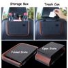 New Foldable Car Storage Organizer Waterproof Seat Back Hanging Trash With Small Table Convenient Auto Storage Bag