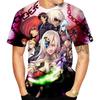 Fun fighting game creative 3D printed short sleeved T-shirt with fashionable, cool and trendy personality