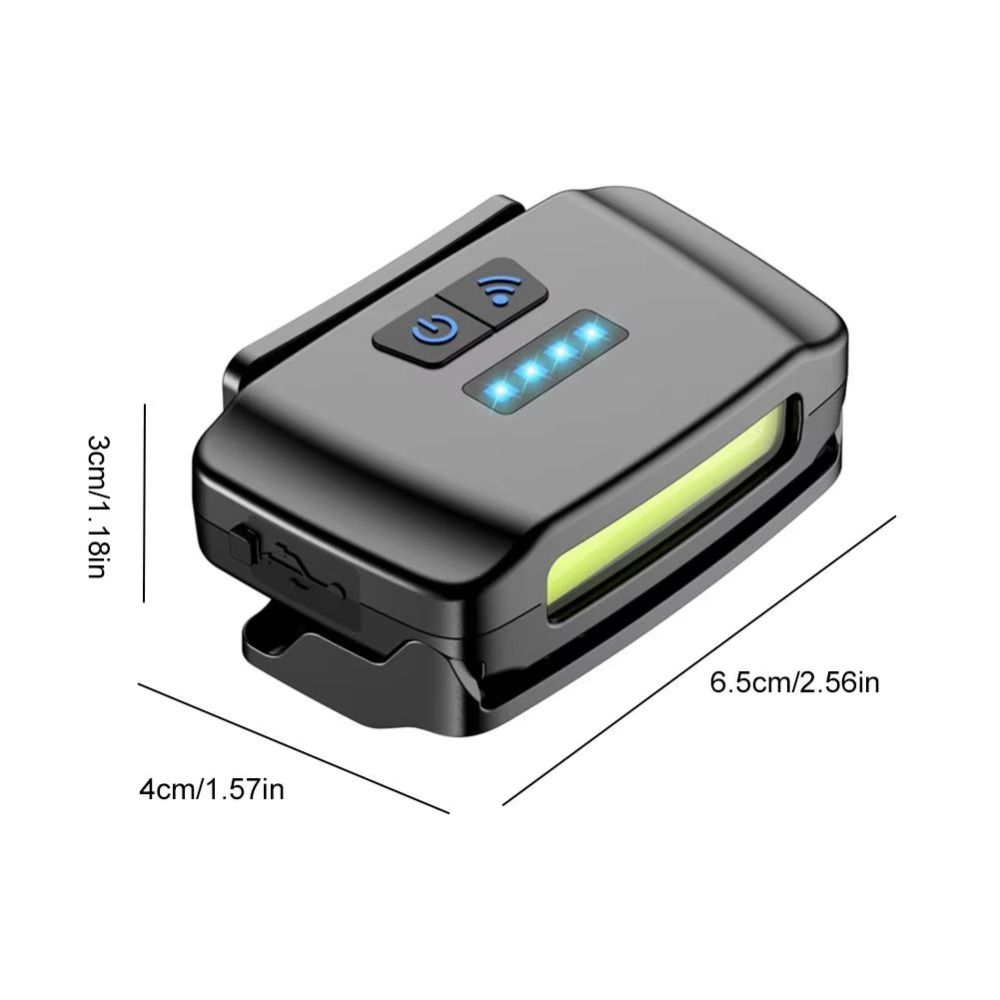 Rechargeable Clip On Cap Light Motion Sensor Flashlight Portable Hat Light  Fishing