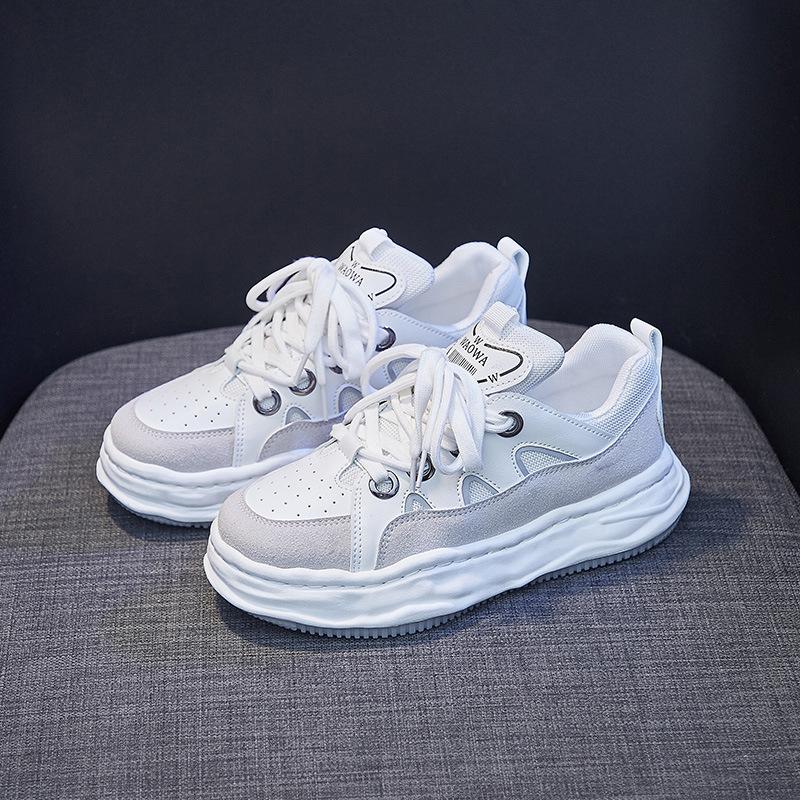 White Sneakers Street Fashion Platform Sneakers Women Casual Jogging Shoes