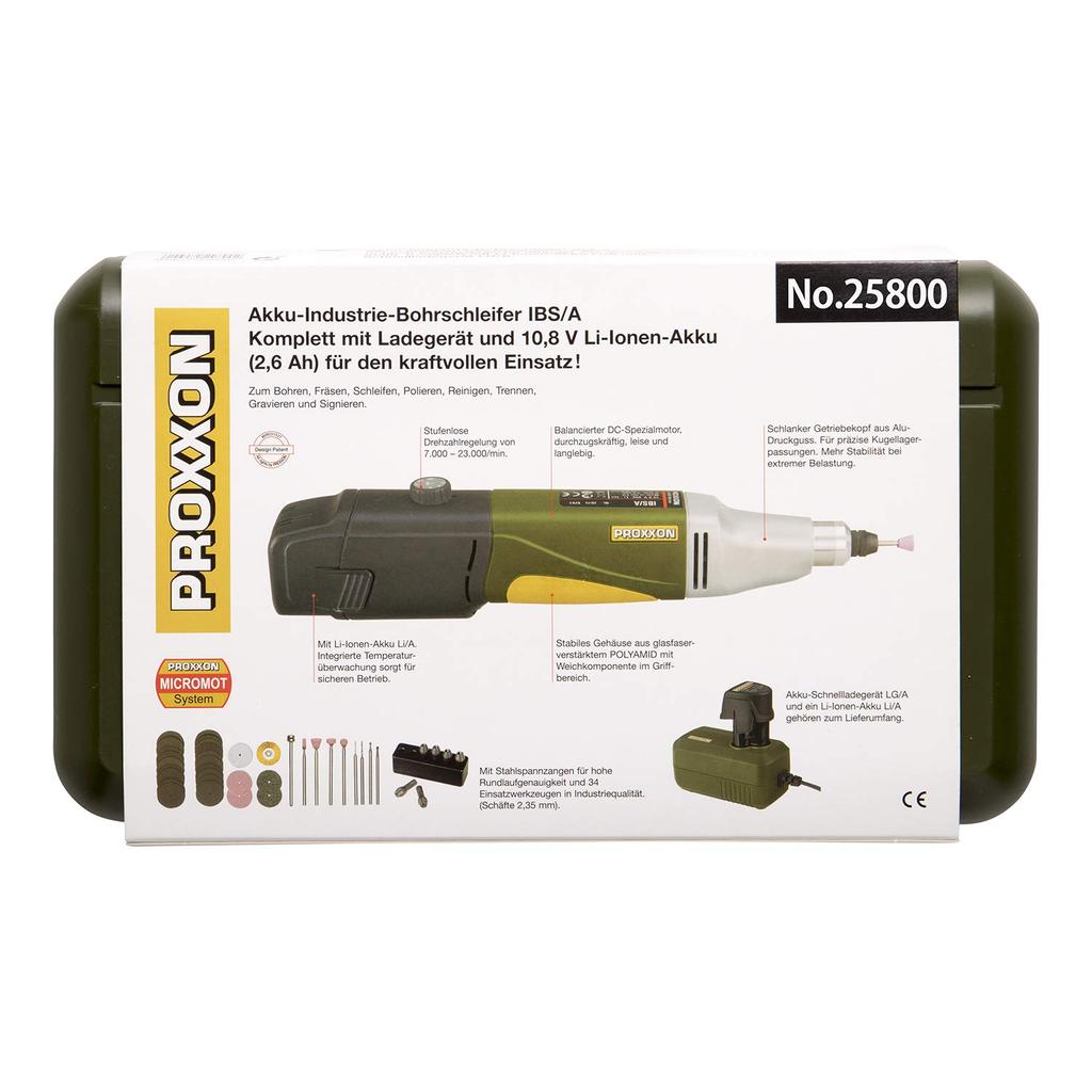 Proxxon Micro Grinder with Charger and 25800 IBS/A Case, No.