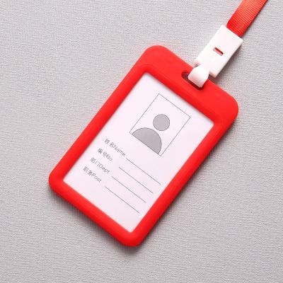 1pcs New Name Credit Card Holders Women Men Bank Card Neck Strap Card Bus ID Holder Students Kids Identity Badge With Lanyard