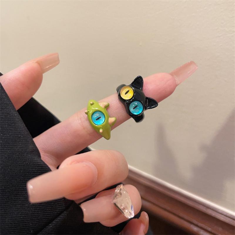 Korean Popular Cute Quirky Style Animal Ring Fashionable Personality Charm Ring Party Gift For Women Fine Jewelry Accessories