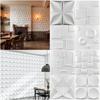3D PVC Wall Panel White Wall Decorative Pannel Durable Wall Paper  Hotel Restaurant