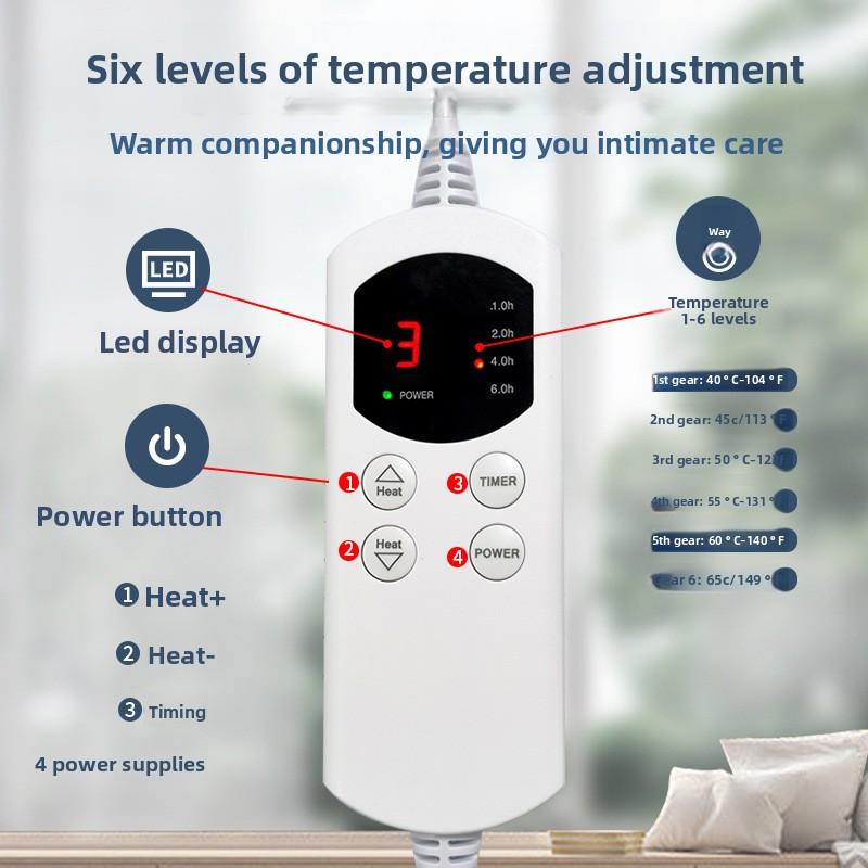 Electric Blanket Household Physiotherapy Heating Blanket Intelligent Temperature Control Electric Mattress Single Electric Blanket