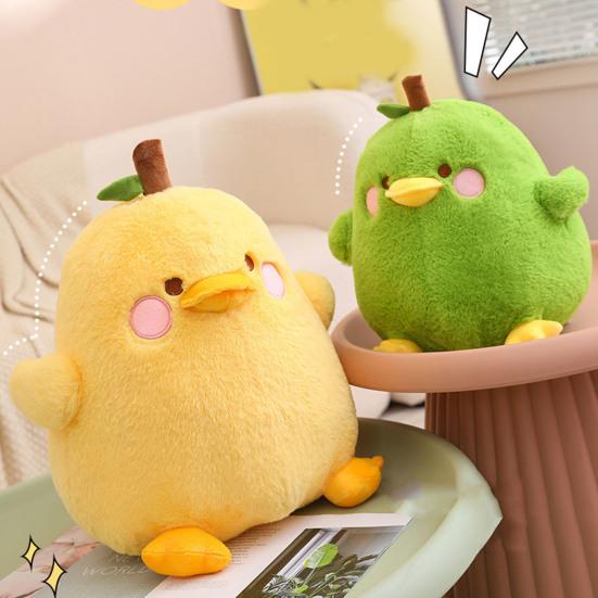 Pear Duck Doll 2-in-1 Plush Toy Soft Stuffed Animal Sofa Cushion Cute Cartoon Duck Plushies Doll Pillow Companion Toy