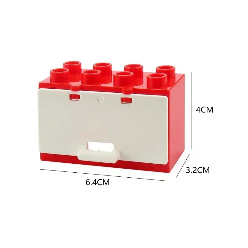 Big Building Blocks Play House Furniture Accessories Indoor Utensil Bed Compatible Large Bricks Assemble Toys Children Kids Gift