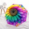 1pc Colorful Sunflower Artwork Umbrella with Plastic Handle,Suitable for All Seasons Home Travel Outdoor UmbrellaB1796