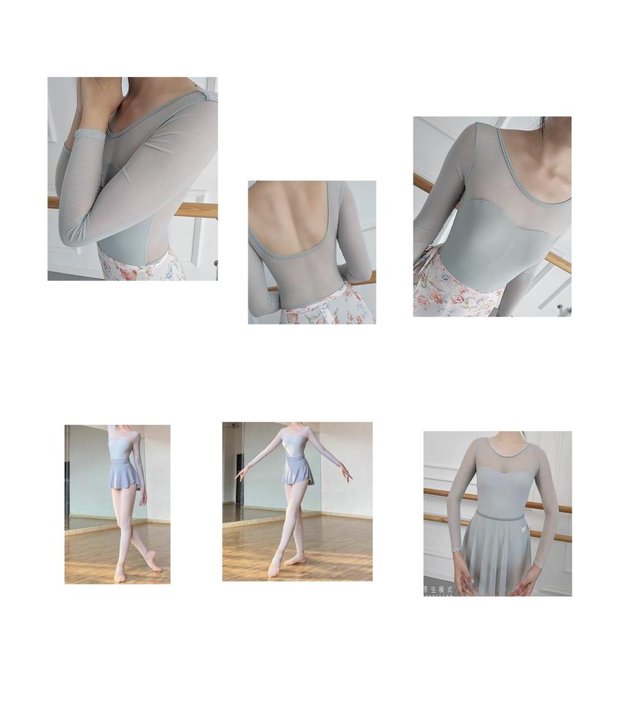 ProDance Pearl Black Long Sleeve Ballet Leotard PLL001M Light Pink, Gray, Green, (XL, Green)