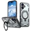 For iPhone 17 Case Compatible with MagSafe Military Protection PC+TPU Kickstand Phone Cover