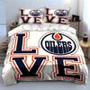 "LOVE Design with Oilers Logo" Print Bedding Set Duvet Cover Pillowcases (1* Duvet Cover 2* Pillowcases Do Not Include Comforter)