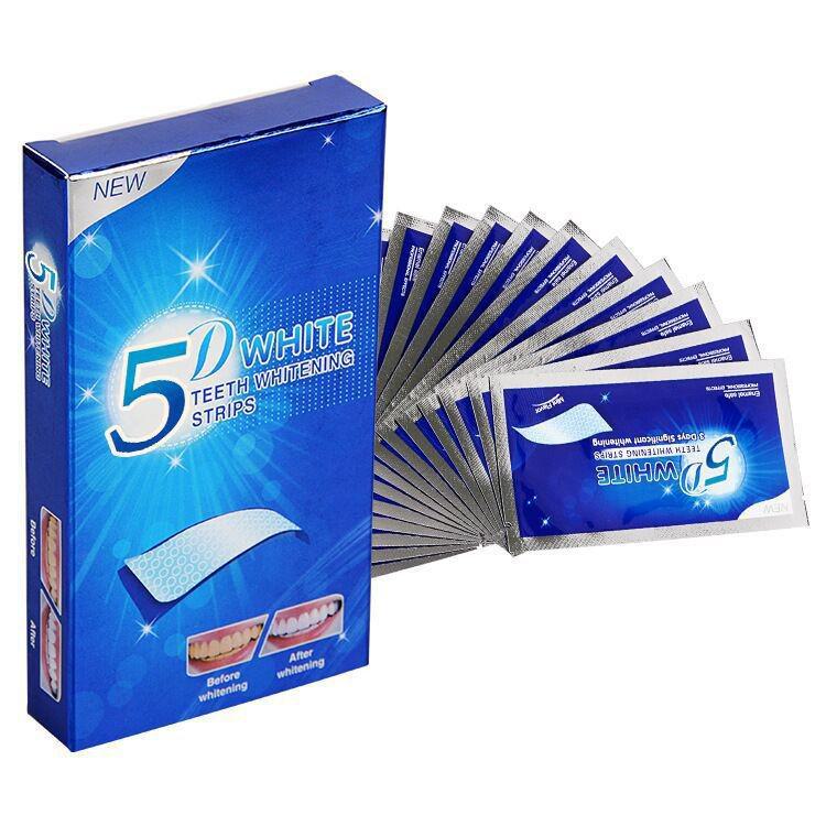 5D Whitening Gel Teeth Stickers - 7 Pairs (14 Stickers)