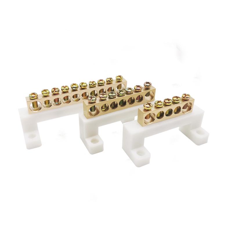 High Bridge Type White Terminal Block with Grounding, 8x13 and 7x11 Zero Rows